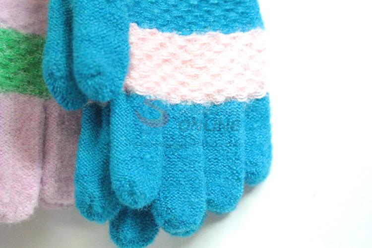 Latest design factory wholesale warm knitted gloves for kids