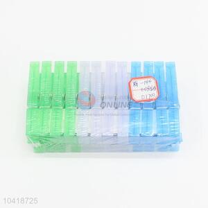 Utility and Durable 24Pcs/Set Transparent Plastic Hanging Pegs Clips