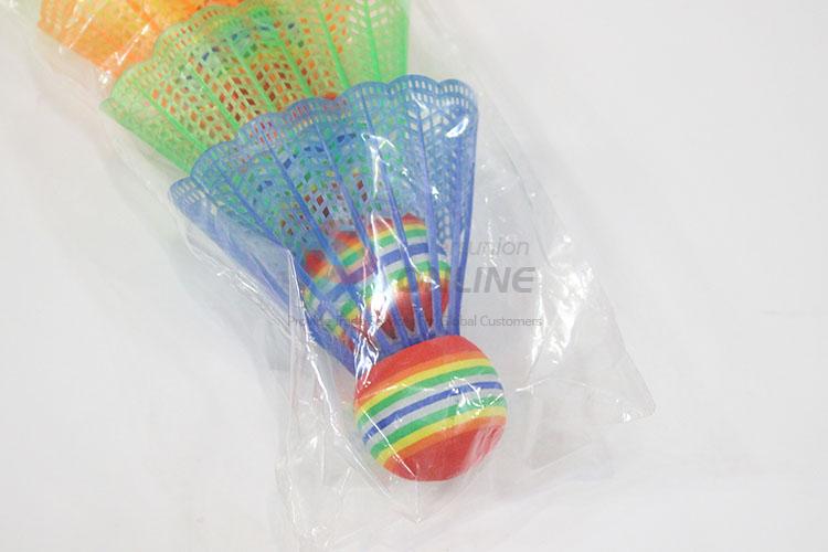 4pcs Colorful Plastic Badminton Balls Suit