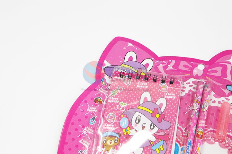 Lovely Cartoon Design Girl Stationery Set