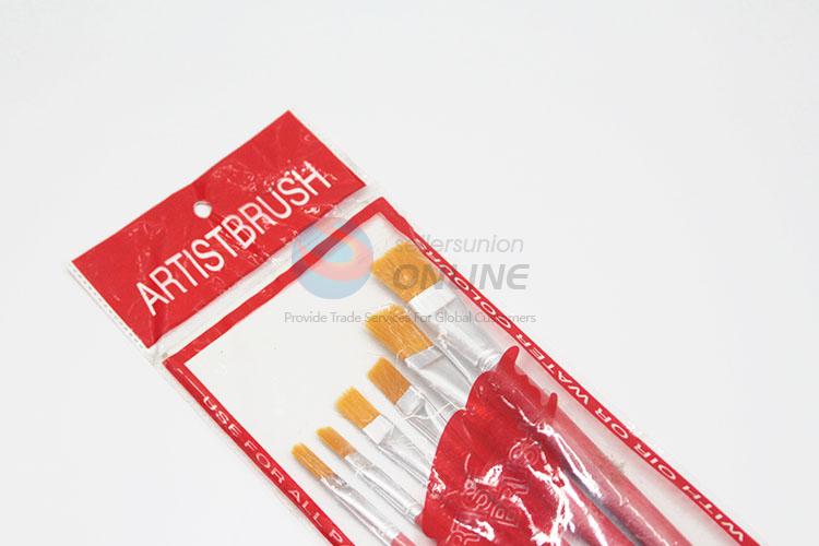 Wholesale Red Handle Nylon Art Paintbrush Set