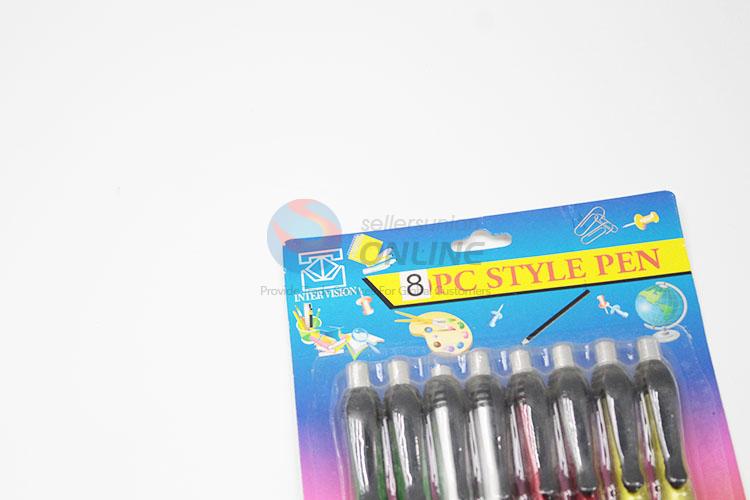 8Pcs Style Pen Ball-point Pen