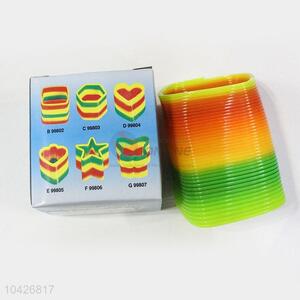 Promotional Wholesale Magic Rainbow Coil Spring Slinky Colorful Novelties Educational Toy