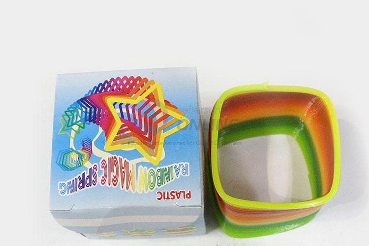 Promotional Wholesale Magic Rainbow Coil Spring Slinky Colorful Novelties Educational Toy