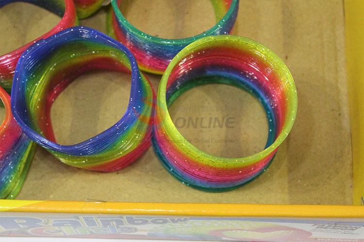 Hot Selling Colorful Plastic Alinky Rainbow Spring for Kids