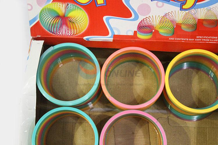 Best Sale 6pcs Magic Rainbow Coil Spring Slinky Colorful Novelties Educational Toy