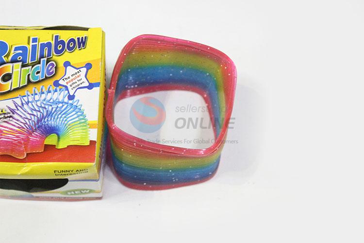 Unique Design Colorful Plastic Alinky Rainbow Spring for Kids