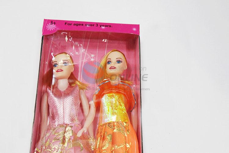 High quality low price dress up 2pcs doll toys