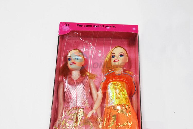 High quality low price dress up 2pcs doll toys