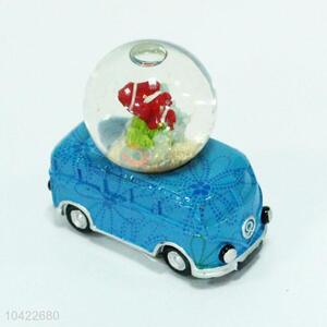 Car Design Resin Craft with Crystal Ball