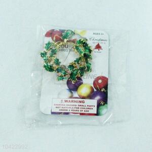 Flower Hoop Christmas Brooch Jewelry Decoration