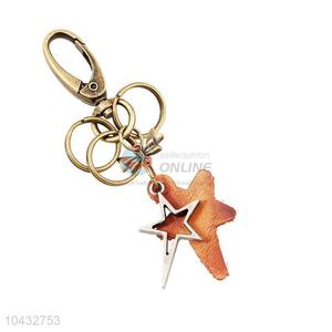 Zinc Alloy Key Chain/Key Ring with Star