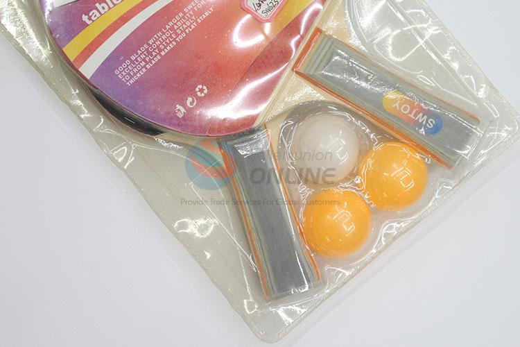 Good quality rubber table tennis rackets bat with pingpong balls set