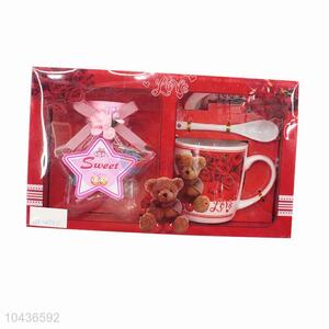 Valentine gift wishing bottle coffee cup ceramic couple mug
