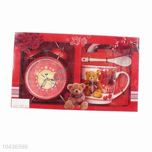 Lovely ceramic couple mug with alarm clock