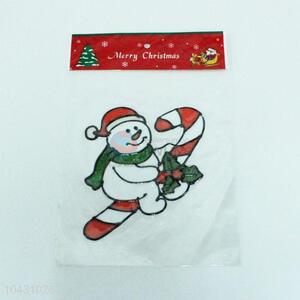 Removable Cartoon Christmas Snowman Window Sticker