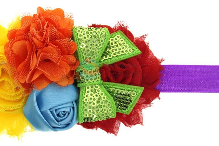 Newest Colorful Chiffon Hair Band Christmas Headband For Baby