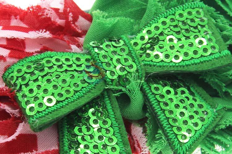 Custom Colorful Christmas Headwear Flower Bowknot Hair Band