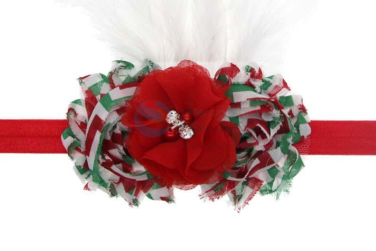 Best Quality Colorful Christmas Headband Baby Hair Ribbon