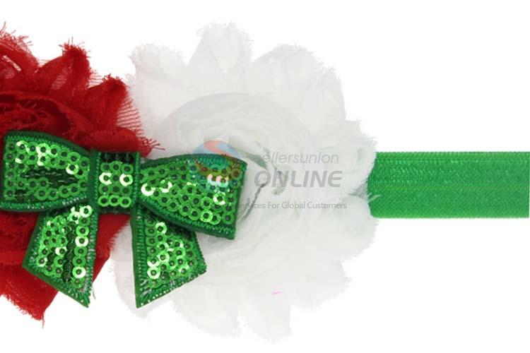 Creative Design Christmas Flower Bowknot Headband Baby Hair Band