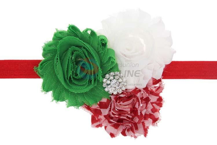 New Design Flower Shape Christmas Hair Band For Baby