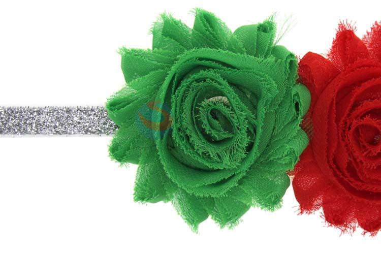 Cheap Colorful Christmas Headband Baby Flower Hair Band