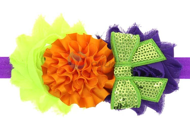 New Design Handmade Flower Bowknot Christmas Hair Band For Baby