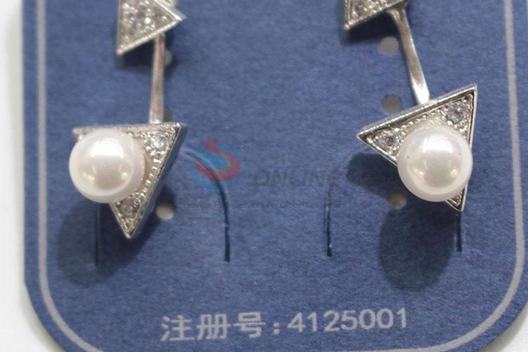 Top selling pearl&zircon ear stub