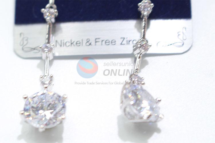 Modern design zircon earring