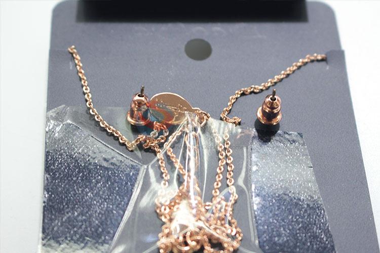 Good quality zircon necklace&earrings set