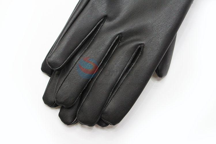 Reasonable Price Fashion Winter Warm Soft Women PU Gloves