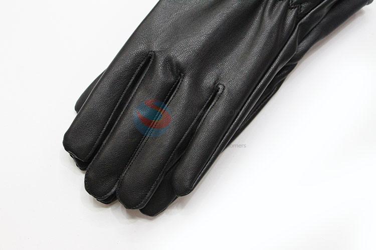Good Factory Price Winter Women Warm Mitten Fashion PU Gloves