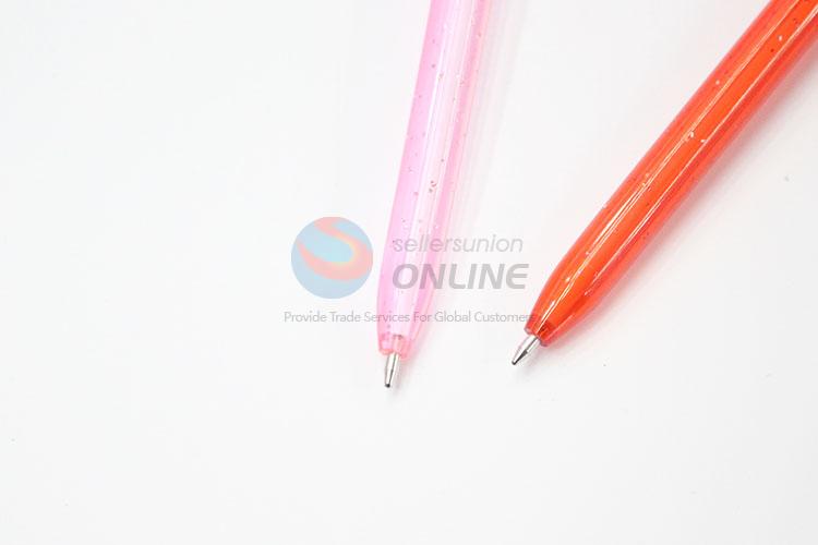 Heart Design Feather Plastic Ballpoint Pen