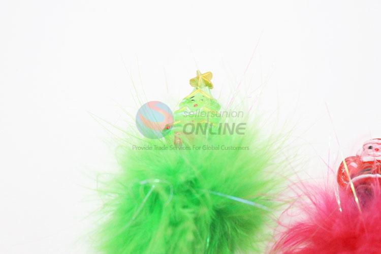 Christmas Feather Design Plastic Ballpoint Pen