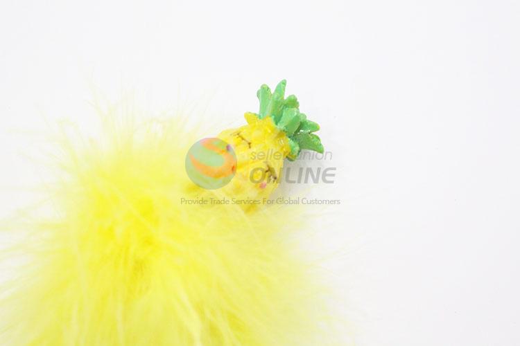 Pinapple Design Feather Plastic Ballpoint Pen