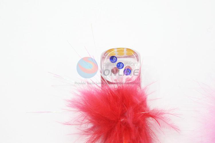 Dice Design Feather Plastic Ballpoint Pen