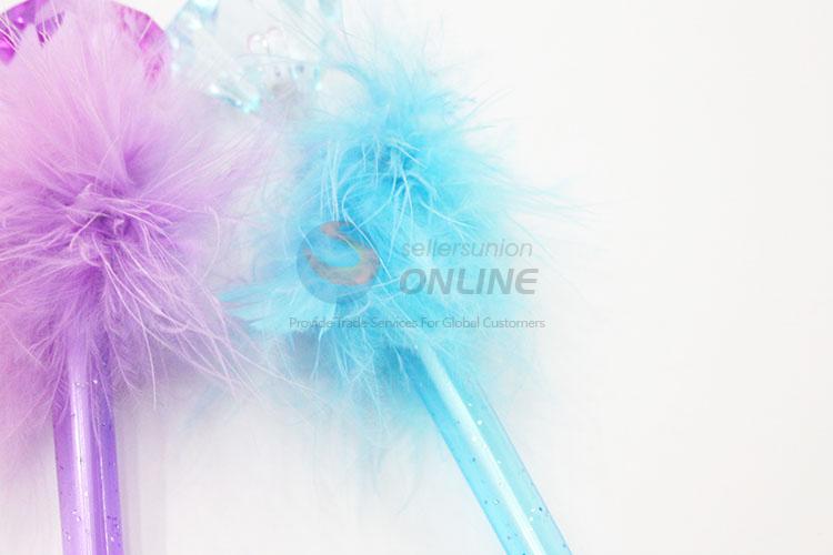 Diamond Feather Design Plastic Ballpoint Pen