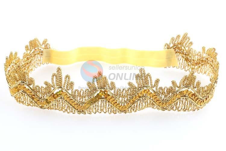 Customized New Arrival Gold Crown Baby Headband