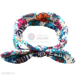 Promotional Rabbit Design Flower Printing Hairband For Kids