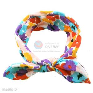 Hot Sale Rabbit Design Flower Printing Hairband For Baby