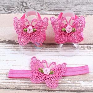 Wholesale New Fashion Baby Cotton Foot Headband Set