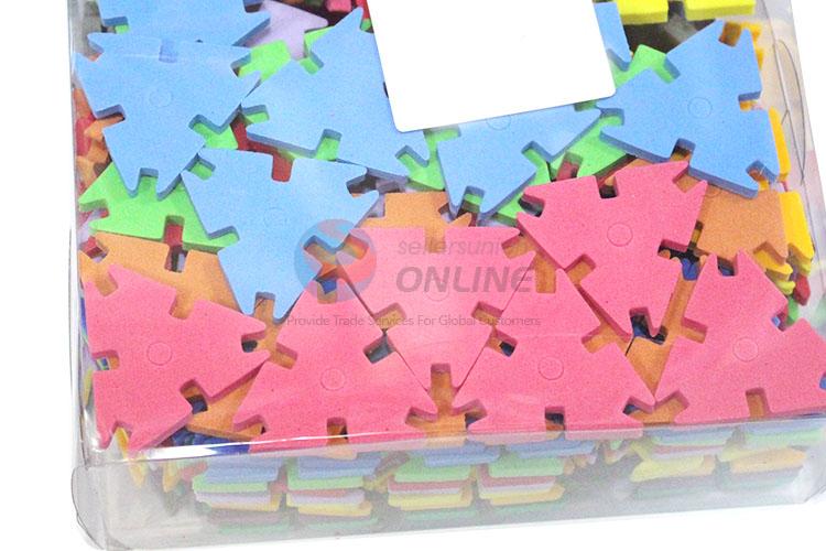 Popular Colorful 192 Pieces Triangle Snowflake Blocks DIY Toy For Kids