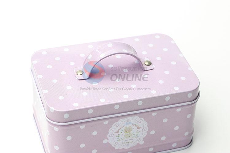 Hot Sale Tin Storage Box with Handle