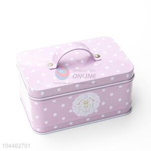 Hot Sale Tin Storage Box with Handle