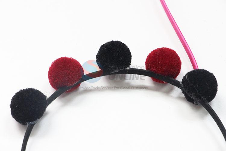 Nice Design Bow Knot Headband Hair Clasp with Fur Ball