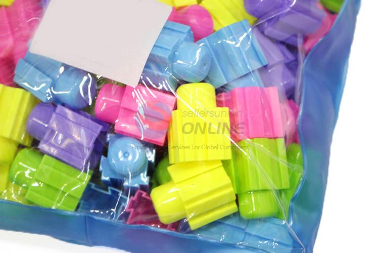 Custom Handbag Packing 65 Pieces Plastic Building Block For Children