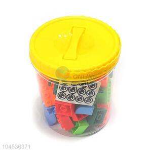 Newest Plastic Barrel Packing 52 Pieces Educational Building Block