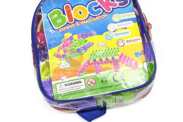 Unique Design Backpack Packing 40 Pieces Plastic Building Block