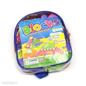 Unique Design Backpack Packing 40 Pieces Plastic Building Block