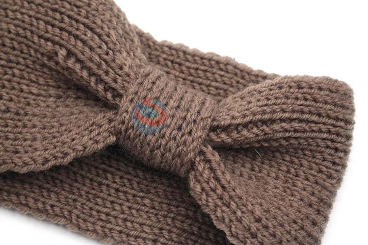 Delicate winter knitted bowknot headband